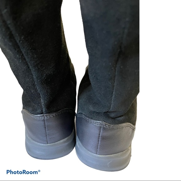 Lands end suede leather Sherpa lined tall boots Size 6 black - Picture 6 of 10